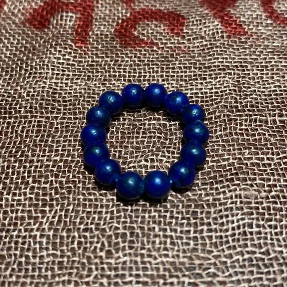 Lapis Lazuli Beaded Ring - Picture 1 of 1